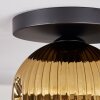Ripoll ceiling light, globe light gold, clear, 1-light source