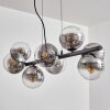 Gastor hanging light, globe light, pendant light clear, Smoke-coloured, 8-light sources