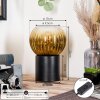 Koyoto globe light, desk lamp, table lamp gold, clear, 1-light source