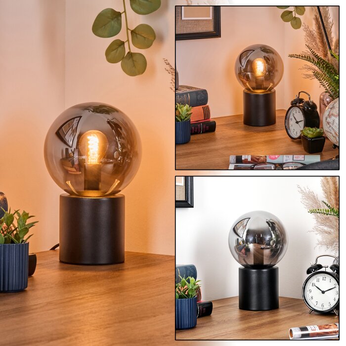 Gastor globe light, desk lamp, table lamp Smoke-coloured, 1-light source