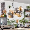 Gastor hanging light, globe light, pendant light Amber, Smoke-coloured, 10-light sources