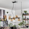 Koyoto hanging light, globe light, pendant light Amber, Smoke-coloured, 8-light sources