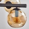 Koyoto hanging light, globe light, pendant light Amber, Smoke-coloured, 8-light sources
