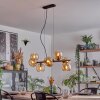 Koyoto hanging light, globe light, pendant light Amber, Smoke-coloured, 8-light sources