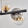 Chehalis hanging light, globe light, pendant light Amber, clear, Smoke-coloured, 8-light sources