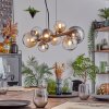 Chehalis hanging light, globe light, pendant light Amber, clear, Smoke-coloured, 8-light sources