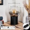 Koyoto globe light, desk lamp, table lamp clear, Smoke-coloured, 1-light source