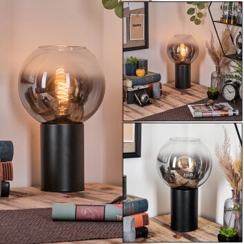 Koyoto globe light, desk lamp, table lamp clear, Smoke-coloured, 1-light source