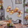 Koyoto hanging light, globe light, pendant light Amber, clear, 8-light sources