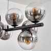 Gastor hanging light, globe light, pendant light clear, Smoke-coloured, 10-light sources