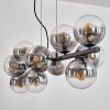 Gastor hanging light, globe light, pendant light clear, Smoke-coloured, 10-light sources