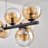 Gastor hanging light, globe light, pendant light Amber, clear, 10-light sources