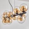 Gastor hanging light, globe light, pendant light Amber, clear, 10-light sources
