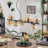 Gastor hanging light, globe light, pendant light Amber, clear, 10-light sources