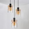 Hasvik hanging light, pendant light chrome, black, 3-light sources