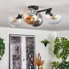 Gastor ceiling light, globe light Amber, clear, Smoke-coloured, 4-light sources