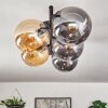 Gastor ceiling light, globe light Amber, Smoke-coloured, 5-light sources