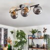 Gastor ceiling light, globe light Amber, Smoke-coloured, 5-light sources