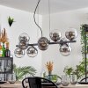 Gastor hanging light, globe light, pendant light chrome, clear, Smoke-coloured, 10-light sources