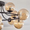 Chehalis ceiling light, globe light Amber, 12-light sources