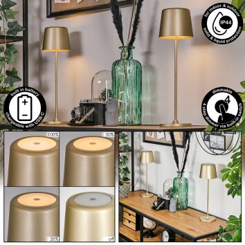 Belece Outdoor table lamp, table lamp LED gold, white, 1-light source