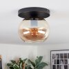 Apedo ceiling light, globe light Amber, 1-light source