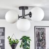 Gastor ceiling light, globe light white, 3-light sources