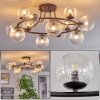 Chehalis ceiling light, globe light 76 cm clear, 12-light sources