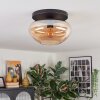 Mertola ceiling light, globe light Amber, 1-light source