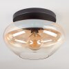 Mertola ceiling light, globe light Amber, clear, 1-light source