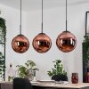 Gastor hanging light, globe light, pendant light coppery, 3-light sources