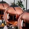Gastor hanging light, globe light, pendant light coppery, 3-light sources