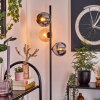 Koyoto floor lamp Amber, chrome, Smoke-coloured, 3-light sources