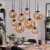 Gastor hanging light, globe light, pendant light Amber, 8-light sources