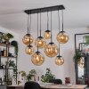 Gastor hanging light, globe light, pendant light Amber, 8-light sources