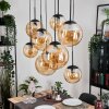 Gastor hanging light, globe light, pendant light Amber, 8-light sources