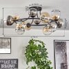 Chehalis ceiling light, globe light 76 cm Amber, clear, Smoke-coloured, 12-light sources