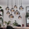 Gastor hanging light, globe light, pendant light clear, Smoke-coloured, 8-light sources