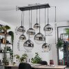 Gastor hanging light, globe light, pendant light clear, Smoke-coloured, 8-light sources