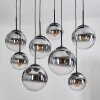 Gastor hanging light, globe light, pendant light clear, Smoke-coloured, 8-light sources