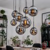 Gastor hanging light, globe light, pendant light Smoke-coloured, 8-light sources