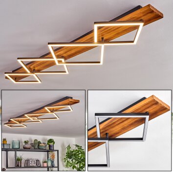 Pompu ceiling light LED dark brown, black, 1-light source