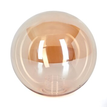 Glass lampshade  Chehalis replacement glass, spare part 10 cm Amber