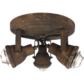 Brilliant BENTE round spotlight rust-coloured, 3-light sources