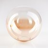 Glass lamp shade  Gastor replacement glass, spare part 15 cm Amber, clear