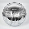 Lamp shade made of glass  Koyoto replacement glass, spare part 25 cm clear, Smoke-coloured