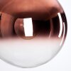 Gastor hanging light, globe light, pendant light clear, coppery, 1-light source
