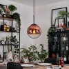 Gastor hanging light, globe light, pendant light clear, coppery, 1-light source