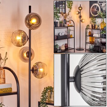 Koyoto floor lamp 31 cm clear, Smoke-coloured, 4-light sources