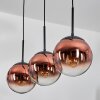 Gastor hanging light, globe light, pendant light 20 cm clear, coppery, 3-light sources